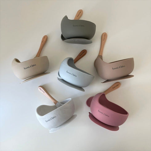 kawaii&born シリコンボウル ベビー食器 離乳食 食器 吸盤タイプ くっつくお皿