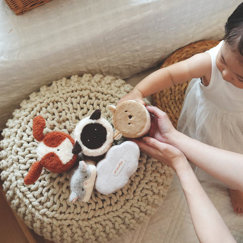 amanoppo もちふわブロック ふわふわ + 森のおともだち お洗濯できるギフト向けの布ブロック あまのっぽ