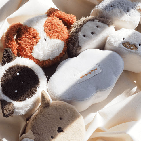 amanoppo もちふわブロック ふわふわ + 森のおともだち お洗濯できるギフト向けの布ブロック あまのっぽ