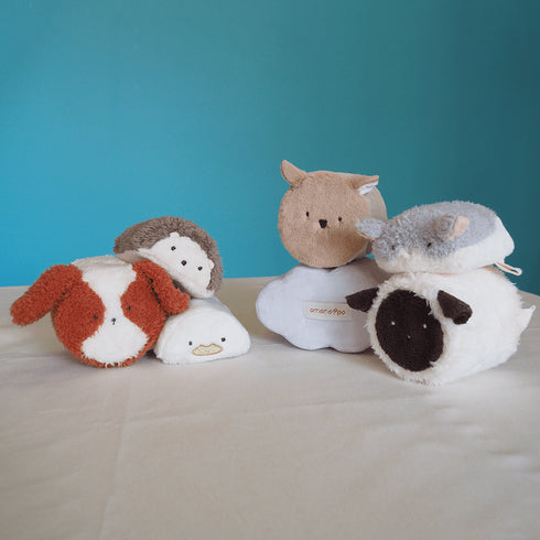 amanoppo もちふわブロック ふわふわ + 森のおともだち お洗濯できるギフト向けの布ブロック あまのっぽ