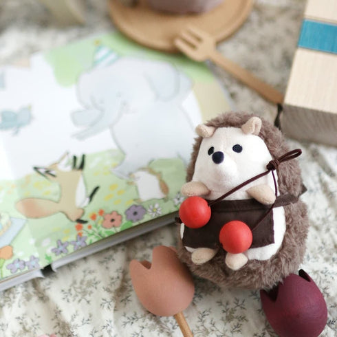 amanoppo えほんでごっこあそび はりねずみくんとカップケーキ 絵本 布製おもちゃ あまのっぽ