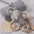 ぞうさん あみぐるみラトルのベビーギフト 5点セット Elephant Baby Rattle Teethers Set 90709