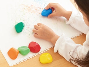 Aozora | icicolor おでかけいしころーる 6色 652937 クレヨン おえかき いしころのくれよん 日本製