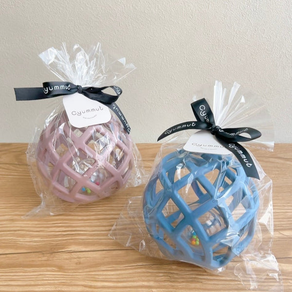 cyummut RATTLE ラトル ミニボール入り シリコンボール ベビーボール オーボール くすみカラー キュムット