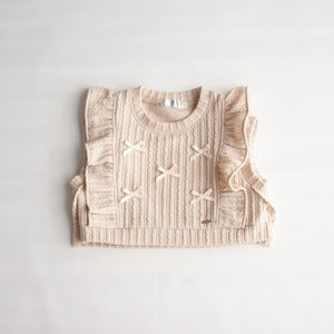 coto cotte ニットソー リボン ベスト 80cm 90cm 722-674026