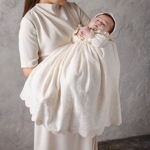 Amorosa mamma セレモニードレス クラシカルレース 3点セット 50-70cm 日本製 オーガニックコットン100% CAK027 アモローサマンマ