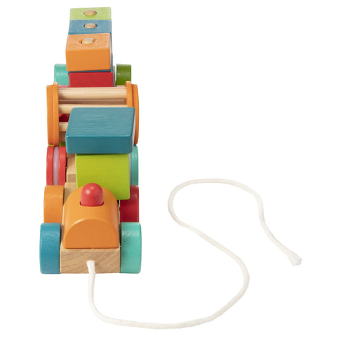 Egmont Toys 木製 汽車のブロックつみき プルトイ 引っ張るおもちゃ エグモントトイズ