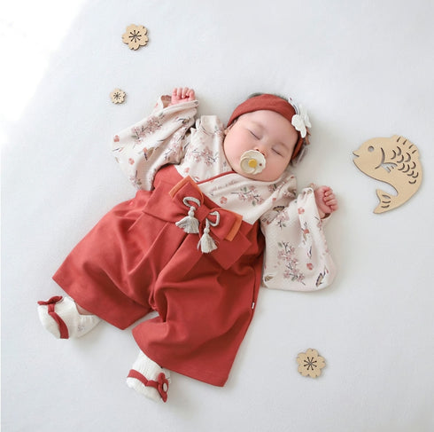 mocmof プレミアムフラワー鼻緒ブーティ ベビーサイズ 女の子 622-650005 箱入り モクモフ