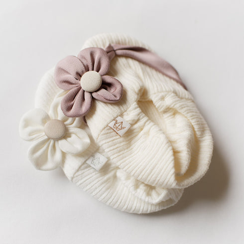 mocmof プレミアムフラワー鼻緒ブーティ ベビーサイズ 女の子 622-650005 箱入り モクモフ