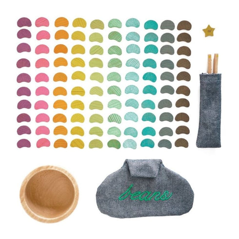 gg* ジジ mame ohagki マメ オハジキ 木のおもちゃ おはじき ドミノ お箸の練習 ビーンズ kiko+&gg*