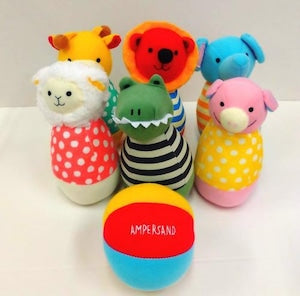Ampersand アニマルボーリングセット 布製おもちゃ ぬいぐるみ アニマル どうぶつ L241903 アンパサンド
