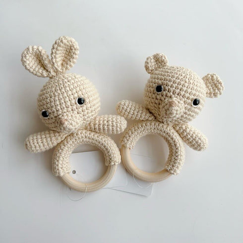 prologue baby rattle 赤ちゃんのおもちゃ ファーストトイ ガラガラ オーガニックコットン ハンドメイド