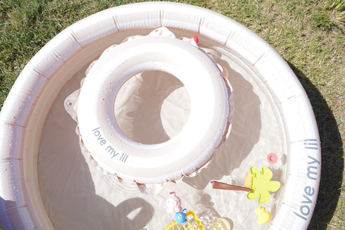 Love my lil ラウンドプール 70cm 90cm ビニールプール ストライプ ボーダー ピンク ブルー ラブマイリル