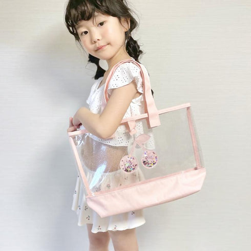 coto cotte キラキラ アップリケ プールバッグ クリアバッグ 海水浴 ビニールバッグ 722-460060 コトコト 女の子