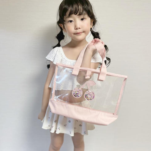 coto cotte キラキラ アップリケ プールバッグ クリアバッグ 海水浴 ビニールバッグ 722-460060 コトコト 女の子