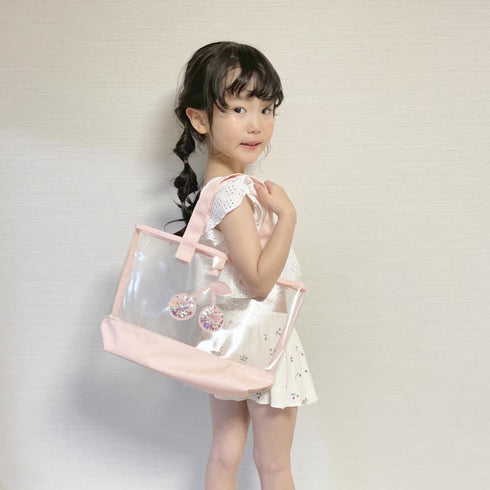 coto cotte キラキラ アップリケ プールバッグ クリアバッグ 海水浴 ビニールバッグ 722-460060 コトコト 女の子