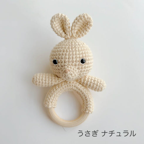 prologue baby rattle 赤ちゃんのおもちゃ ファーストトイ ガラガラ オーガニックコットン ハンドメイド