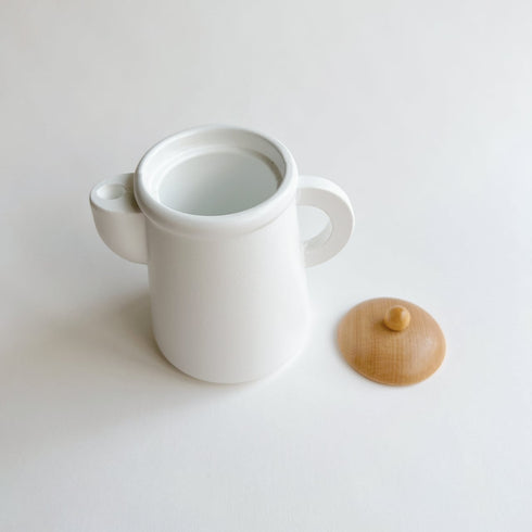 Sweet little chef 木製 おままごと ホワイトxウッド ティーセット