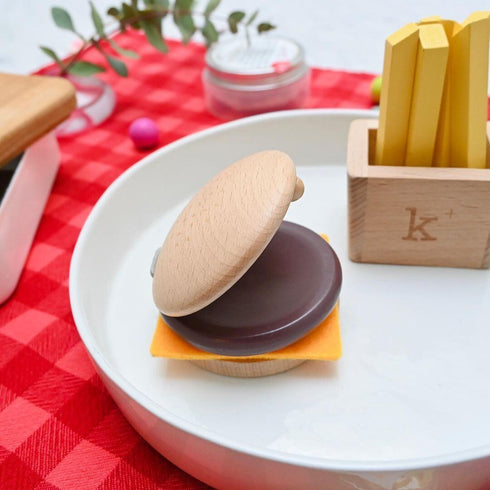 kiko+ キコ hamburger set ハンバーガーセット 楽器 木製おままごと ファーストフード ポテト 木のおもちゃ kiko+&gg*