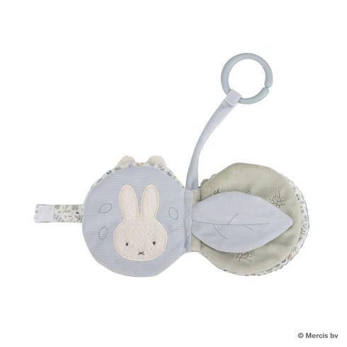 miffy x Little Dutch ミッフィー 布えほん ストラップ付き ラッキーリーブス 水色 ブルー