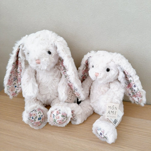 MON AMI フェイス クリーム フローラルバニー Sサイズ うさぎ ホワイト ぬいぐるみ モナミ ST1239