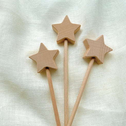 木製 スティック 1本 スタースティック 星 ステッキ