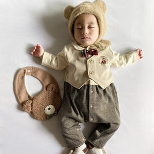 mocmof 重ね着風フォーマルロンパース 70cm 80cm 男の子 フォーマル ベビー服 622-671039 モクモフ
