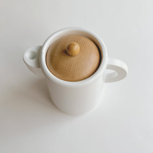 Sweet little chef 木製 おままごと ホワイトxウッド ティーセット