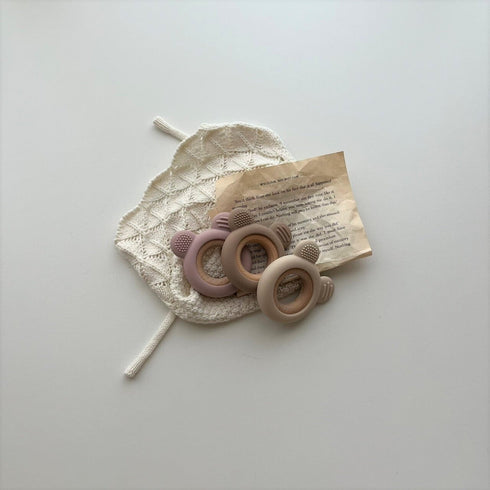 kawaii&born 歯固めリング くまちゃん シリコン 木製