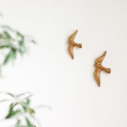 NEIN MARKE パイン バードオブジェ 2個セット 木製雑貨 1001700 ナインマーケ