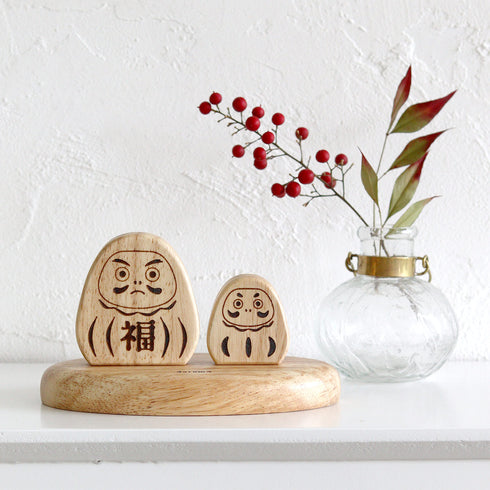 NEIN MARKE ウッドオブジェ だるま&まねきねこ 木製雑貨 ナインマーケ