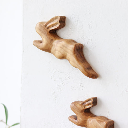 NEIN MARKE パインラビットオブジェ 2個セット 木製 うさぎ ナインマーケ 1001870 ナインマーケ