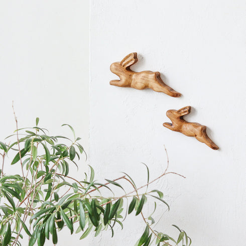 NEIN MARKE パインラビットオブジェ 2個セット 木製 うさぎ ナインマーケ 1001870 ナインマーケ