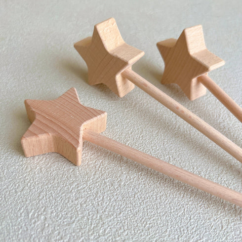木製 スティック 1本 スタースティック 星 ステッキ