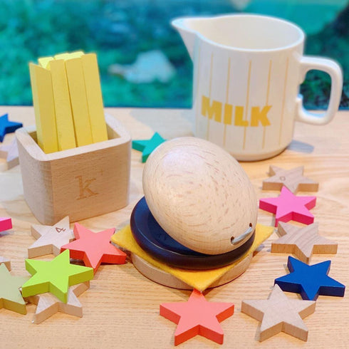 kiko+ キコ hamburger set ハンバーガーセット 楽器 木製おままごと ファーストフード ポテト 木のおもちゃ kiko+&gg*