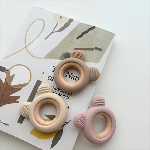 kawaii&born 歯固めリング くまちゃん シリコン 木製