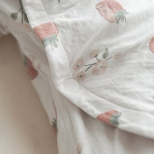 mocmof いちご柄かんたんロンパース 80cm ピンク ベビー服 622-651042