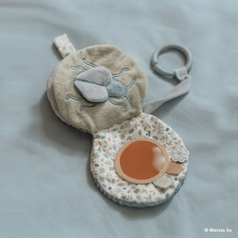 miffy x Little Dutch ミッフィー 布えほん ストラップ付き ラッキーリーブス 水色 ブルー