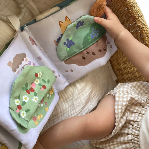 amanoppo ふんわりえほん BOX入 りすくんのさくらんぼ探し 布絵本 あまのっぽ