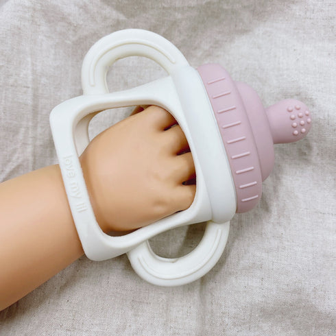 Love my lil 歯がため ミルクボトル ブルー ピンク ラブマイリル