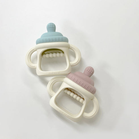 Love my lil 歯がため ミルクボトル ブルー ピンク ラブマイリル