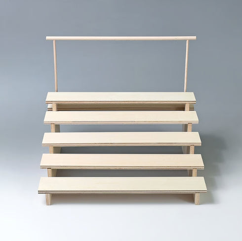 小黒三郎 組み木のひな人形 KH221 円びな五段飾り 小(普通垂幕) ひなまつり 雛人形 木製 日本製