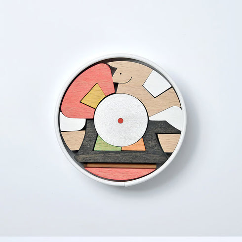 小黒三郎 組み木のひな人形 KH415 銀杏円びな五段飾り(普通垂幕) ひなまつり 雛人形 木製