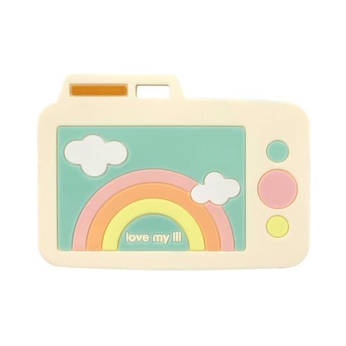 Love my lil 歯がため カメラ ブラウン グレー ラブマイリル