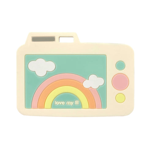 Love my lil 歯がため カメラ ブラウン グレー ラブマイリル