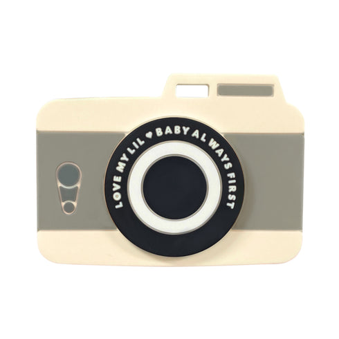 Love my lil 歯がため カメラ ブラウン グレー ラブマイリル