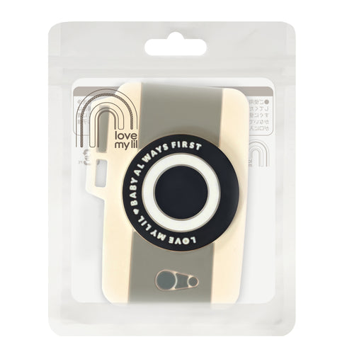 Love my lil 歯がため カメラ ブラウン グレー ラブマイリル