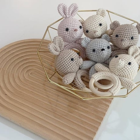 prologue baby rattle 赤ちゃんのおもちゃ ファーストトイ ガラガラ オーガニックコットン ハンドメイド