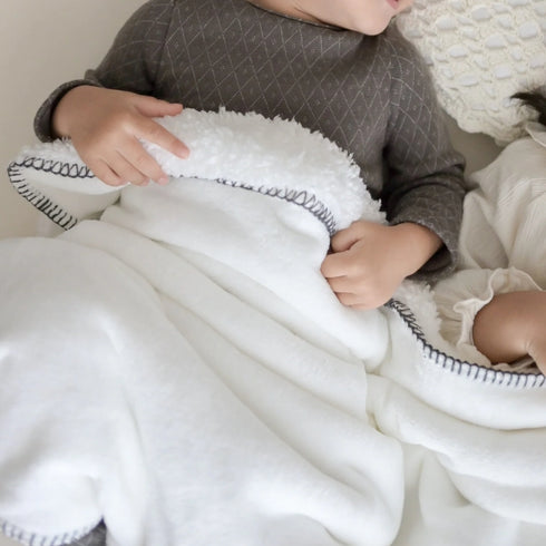blanco ダブルボアブランケット ベビー double boa blanket ホワイト 無地 ブランコ