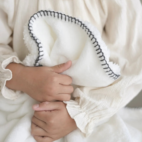 blanco ダブルボアブランケット ベビー double boa blanket ホワイト 無地 ブランコ